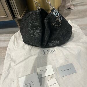 ~~~~ 100% Authentic Christian Dior Black Quilted Shoulder Bag~~~~